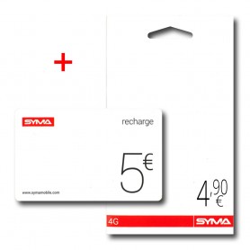 Carte SIM prépayée SYMA 4€ crédit inclus + recharge SYMA offerte