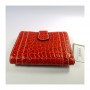 Destockage portefeuille lancel adjani croco rouge en soldes
