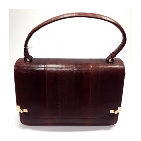 SOLDES LANCEL Déstockage sac à main L de Lancel XL en cuir de peau de serpent d'eau pas cher