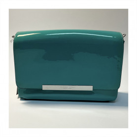 Soldes Lancel Déstockage sac à main Lancel Varenne cuir verni turquoise pas cher
