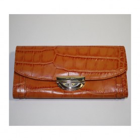 Soldes grand portefeuille femme LANCEL portefeuille Le Compagnon Adjani cuir imprimé croco