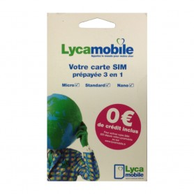 Solde carte prépayée Lycamobile Déstockage carte sim prépayée Lycamobile 0€ de crédit pas cher