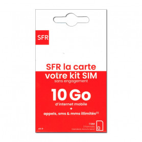 carte sim sfr internet illimité, carte sim sfr 10go, carte sim sfr appels illimités, carte sim sfr sms illimités