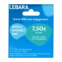 déstockage carte sim prépayée Lebara mobile avec 7.5€ de crédit de communication inclus en soldes. Carte SIM Lebara Mobile 4G+