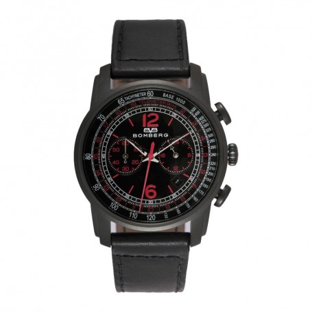 Solde montre homme Bomberg Déstockage montre Bomberg Semper Chronograph Black Red cadran 42 mm pas cher