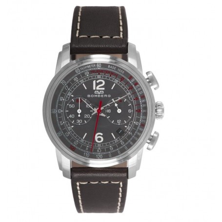 Déstockage montre chronograph homme Bomber Semper Chronograph Grey White cadran 39 mm en soldes