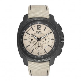 déstockage montre chronograph homme Bomberg Maven Chronograph Black Beige cadran 44mm en soldes