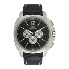 Déstockage montre homme Bomberg Maven Chronograph Black Silver cadran 44 mm en soldes