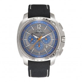 Solde montre homme Bomberg Maven Chronograph Grey Blue Silver cadran 44 mm en soldes