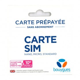 Déstockage carte SIM prépayée Bouygues Télécom en soldes
