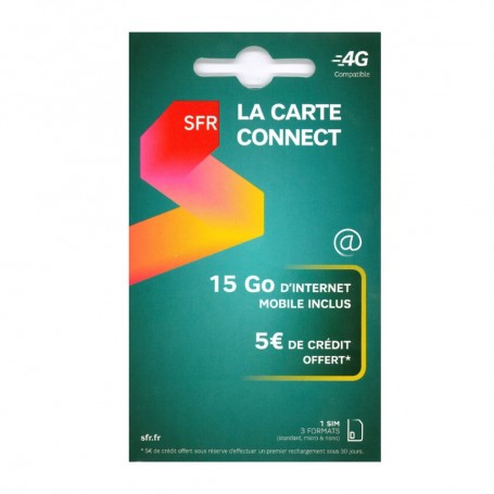 Solde SFR Déstockage carte SIM SFR Connect pas cher carte sim pour surfer sur internet mobile