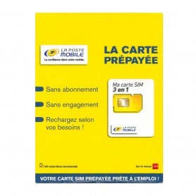 Déstockage carte SIM prépayée La Poste Mobile en soldes