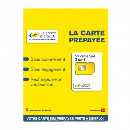 Déstockage carte SIM prépayée La Poste Mobile en soldes